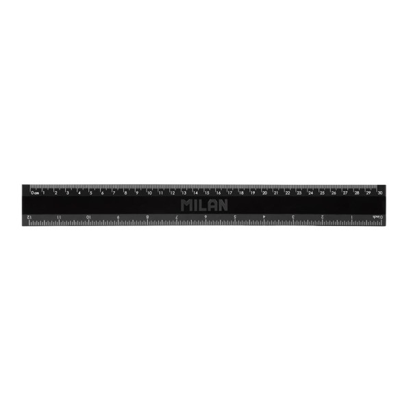 Regla serie shadow negra 30 cm, blister (pack 6 unidades)
